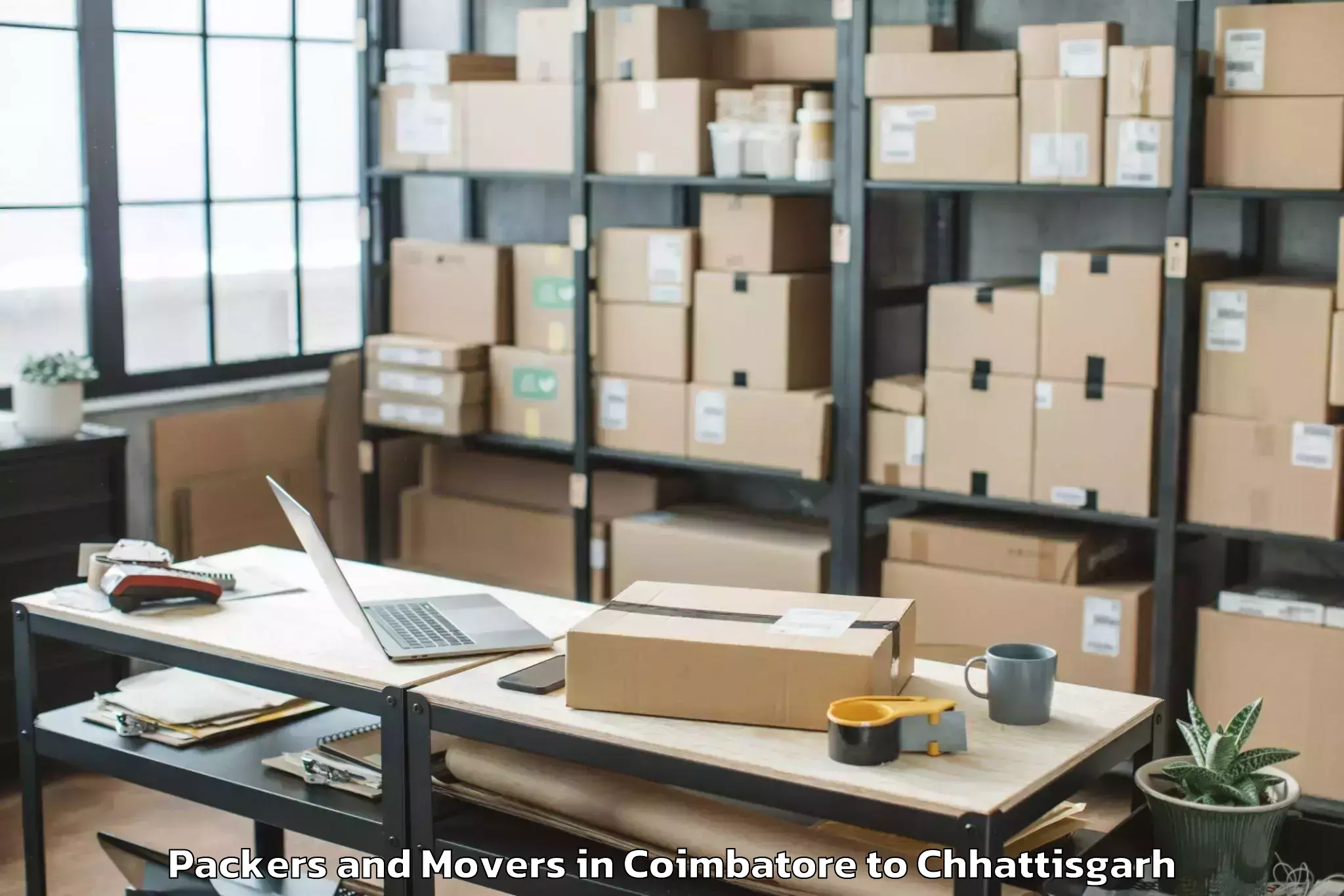 Get Coimbatore to Kumhari Packers And Movers